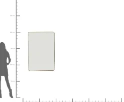 Spegel Curve Rectangular Mässing 80x120cm - KARE Design