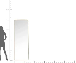 Spegel Curve Rectangular Mässing 70x200cm - KARE Design