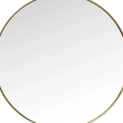Spegel Curve - Rund Ram i Borstad Mässing, Ø100cm - KARE Design