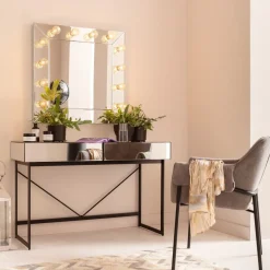 Spegel Make Up - Sminkspegel med Belysning, 81x81cm - KARE Design