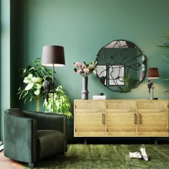 Spegel Pieces - Svart, Ø100cm - KARE Design