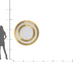 Spegel Solare Gold - Rund Ram i Guld Ø132cm - KARE Design