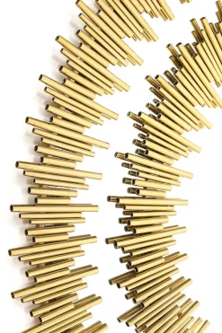 Spegel Solare Gold - Rund Ram i Guld Ø132cm - KARE Design