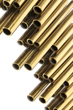 Spegel Solare Gold - Rund Ram i Guld Ø132cm - KARE Design