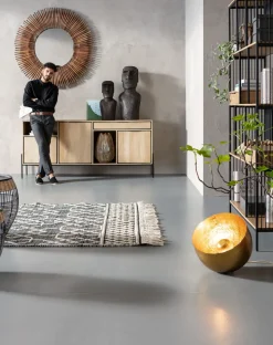 Spegel Sunlight - Rund Spegel av Träpipor, Ø120 - KARE Design
