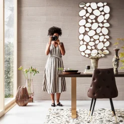 Spegel Water Drops - Koppar, 135x78cm - KARE Design