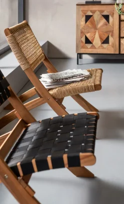 Stol Copacabana - Ihopfällbar Loungefåtölj Trä - KARE Design
