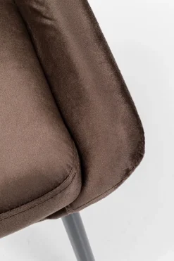 Stol East Side - Brun Sammet, Svarta Ben - KARE Design