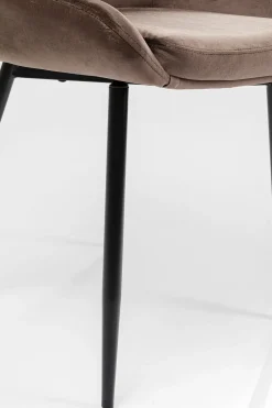 Stol East Side - Brun Sammet, Svarta Ben - KARE Design