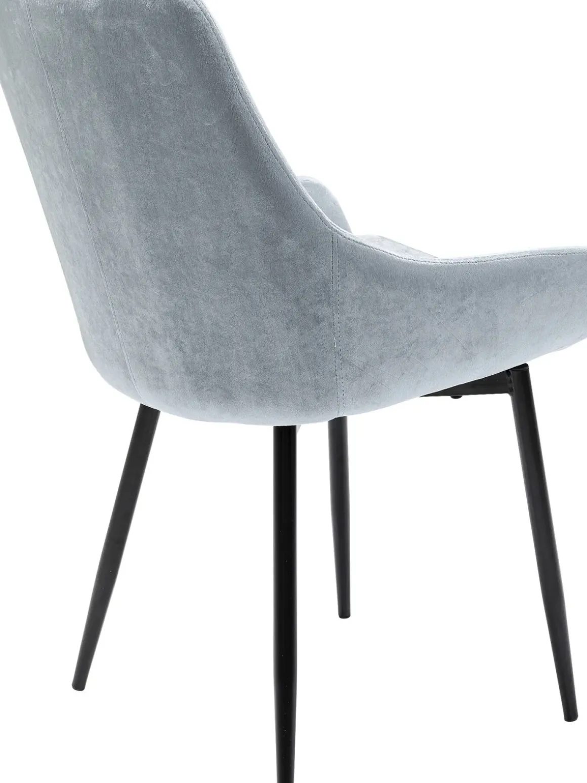 Stol East Side - Grå Sammet, Svarta Ben, XL - KARE Design