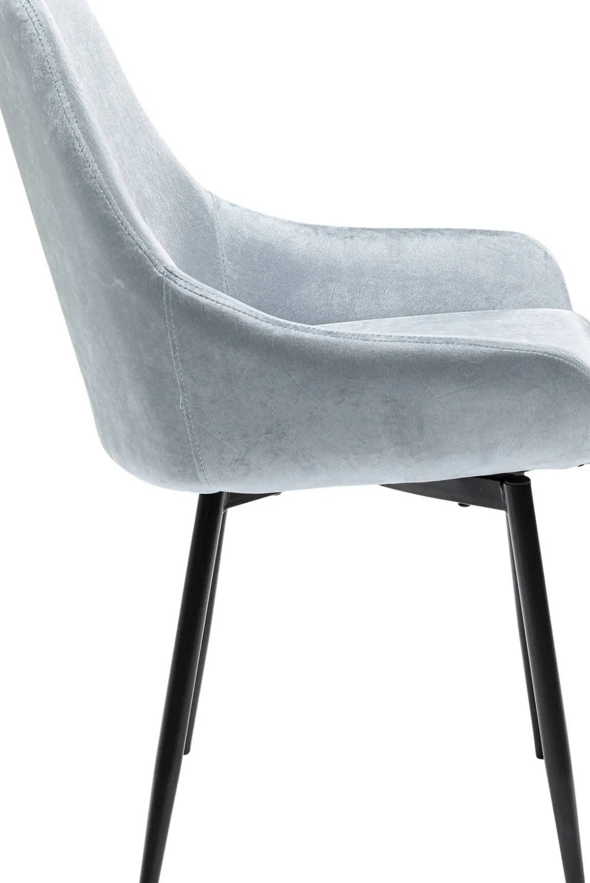 Stol East Side - Grå Sammet, Svarta Ben, XL - KARE Design