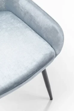 Stol East Side - Grå Sammet, Svarta Ben, XL - KARE Design