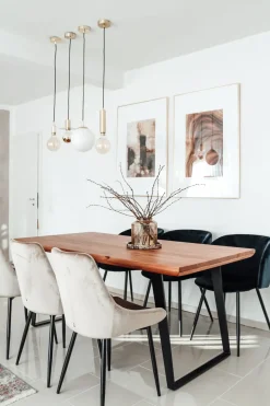 Stol East Side - Sammet Champagne - KARE Design