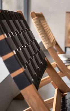 Stol Ipanema - Ihopfällbar Loungefåtölj i Trä/Svart - KARE Design