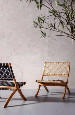 Stol Ipanema - Ihopfällbar Loungefåtölj i Trä/Svart - KARE Design