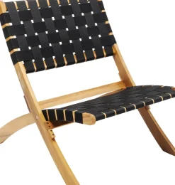 Stol Ipanema - Ihopfällbar Loungefåtölj i Trä/Svart - KARE Design