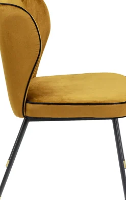 Stol Irina - Brungul Sammet - KARE Design