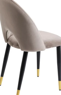 Stol Iris - Sammet Taupe, 2 set - KARE Design