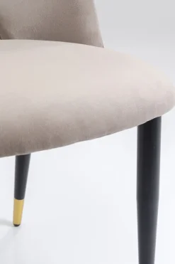 Stol Iris - Sammet Taupe, 2 set - KARE Design