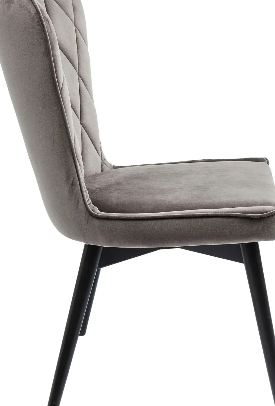 Stol Marshall - Matstol i Grå Sammet/Svarta Ben - KARE Design