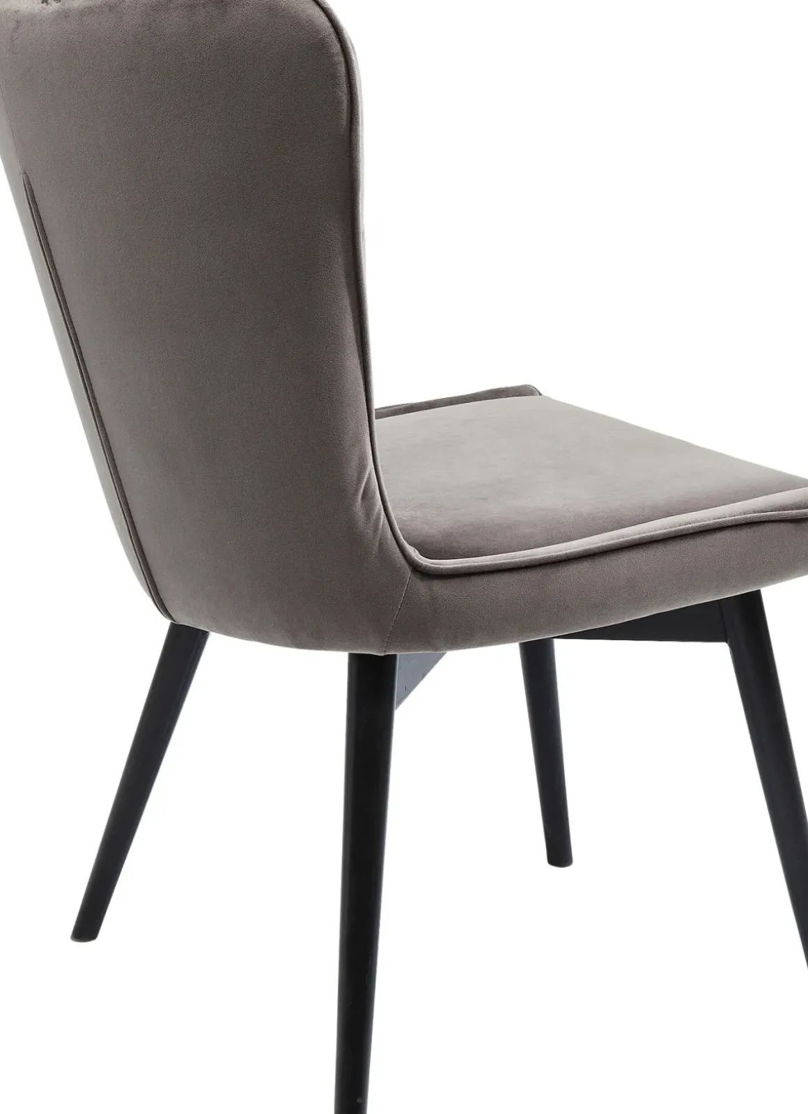 Stol Marshall - Matstol i Grå Sammet/Svarta Ben - KARE Design
