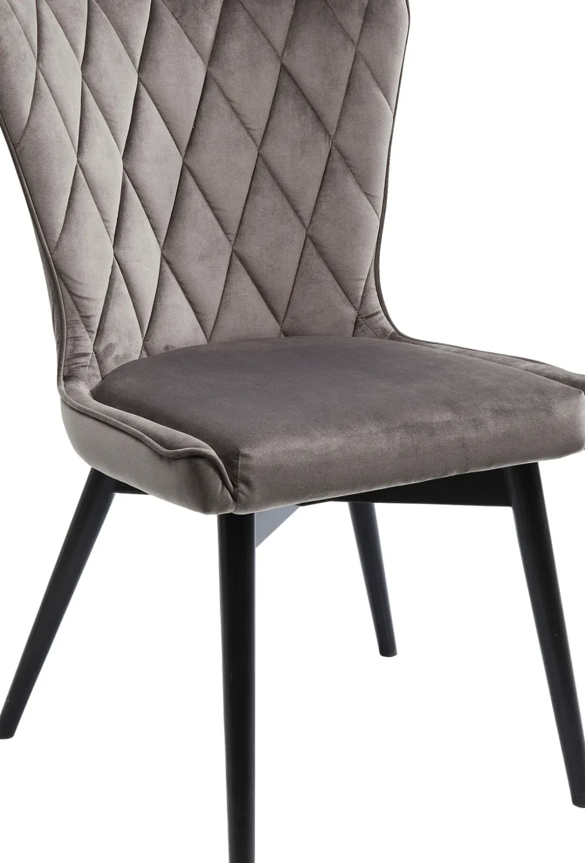 Stol Marshall - Matstol i Grå Sammet/Svarta Ben - KARE Design
