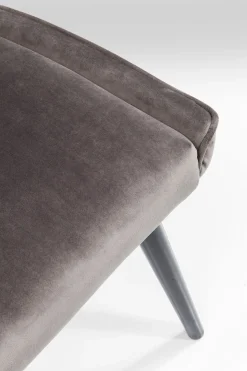 Stol Marshall - Matstol i Grå Sammet/Svarta Ben - KARE Design
