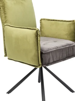 Stol med armstöd Chelsea Grön - KARE Design