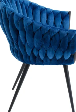 Stol med armstöd Knot Blå - KARE Design