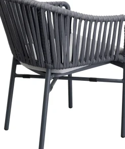 Stol Med Armstöd Trädgård Santanyi - Mörkgrå - KARE Design