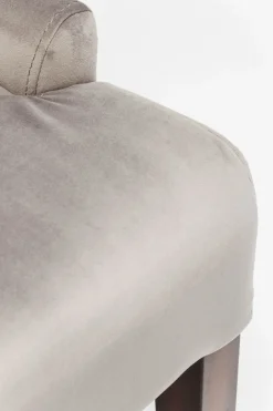 Stol Prince - Matstol i Grå Sammet/Djuphäftade Knappar - KARE Design