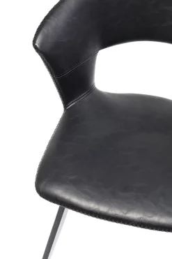 Stol Reunion - Svart Konstläder - KARE Design