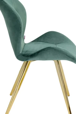 Stol Viva - Grön Sammet/Mässing - KARE Design