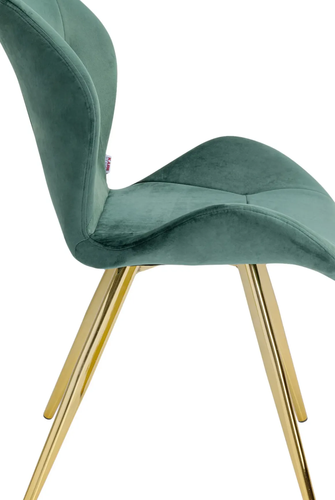 Stol Viva - Grön Sammet/Mässing - KARE Design