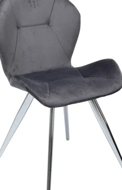 Stol Viva - Grå Sammet/Krom - KARE Design