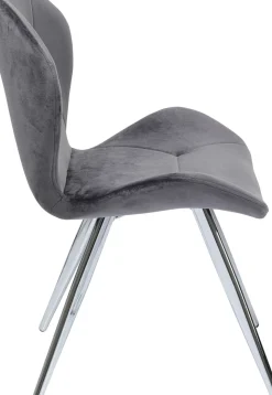 Stol Viva - Grå Sammet/Krom - KARE Design