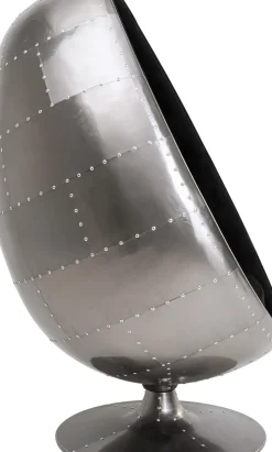 Surrfåtölj Eye Ball Gun  - Svart/Silver Metal - KARE Design