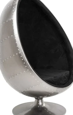 Surrfåtölj Eye Ball Gun  - Svart/Silver Metal - KARE Design