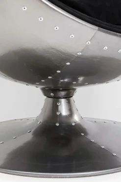Surrfåtölj Eye Ball Gun  - Svart/Silver Metal - KARE Design