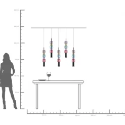 Taklampa Candy Bar - Flerfärgad, 100cm - KARE Design