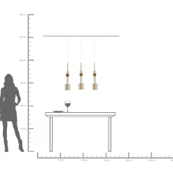 Taklampa Candy Bar - Guld, 70cm - KARE Design