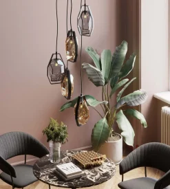 Taklampa Diamond Fever Spiral - Svart, Ø42cm - KARE Design