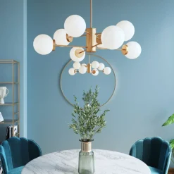 Taklampa Heavenly - Mässing/Vit, Ø98cm - KARE Design