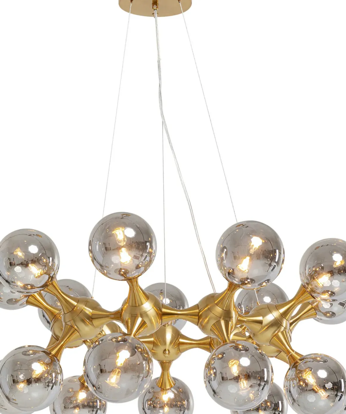 Taklampa Pendel Atomic - Guld/Tonade Glaskupor, Ø74cm - KARE Design