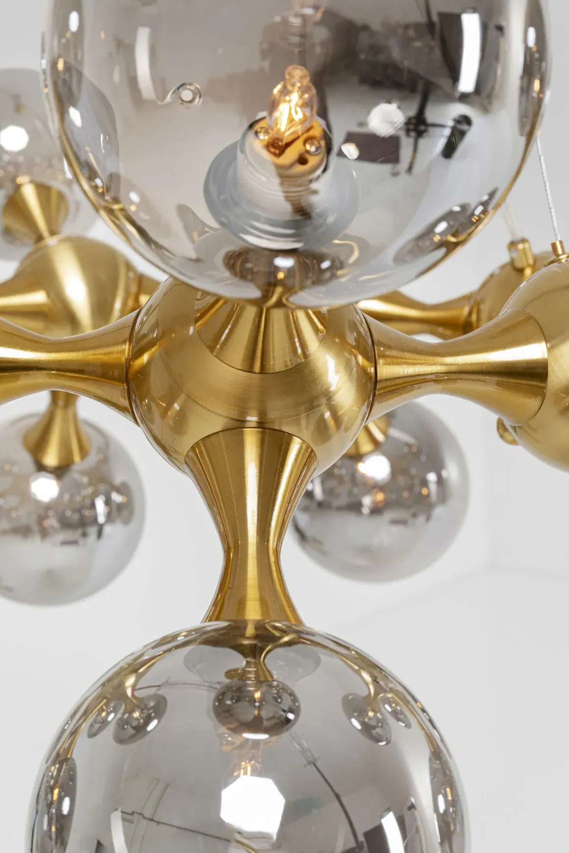 Taklampa Pendel Atomic - Guld/Tonade Glaskupor, Ø74cm - KARE Design