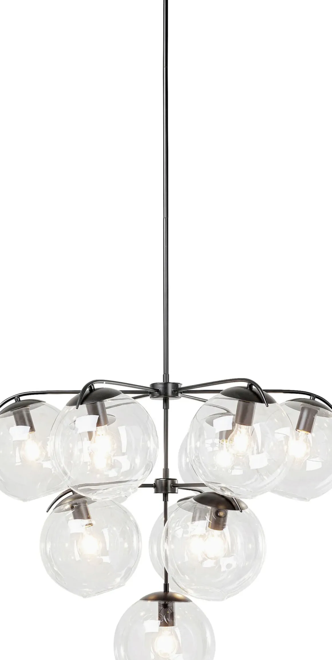Taklampa Pendel Lasmina - 10 Glaskupor i Klase - KARE Design
