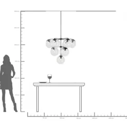 Taklampa Pendel Lasmina - 10 Glaskupor i Klase - KARE Design