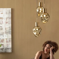 Taklampa Supernova - Pendel Amber Tre Ø45cm - KARE Design