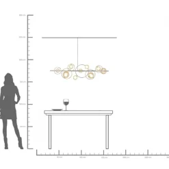 Taklampa Universe - Krom, 110cm - KARE Design