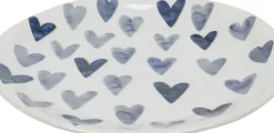 Tallrik Cuori - Vit, Blå, Ø28cm - KARE Design